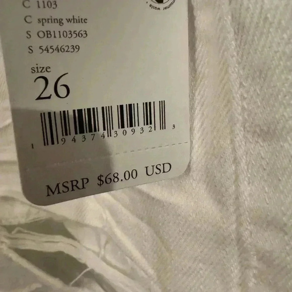 Free People women’s white denim cut off shorts size 26 NEW with tags - Picture 2 of 9